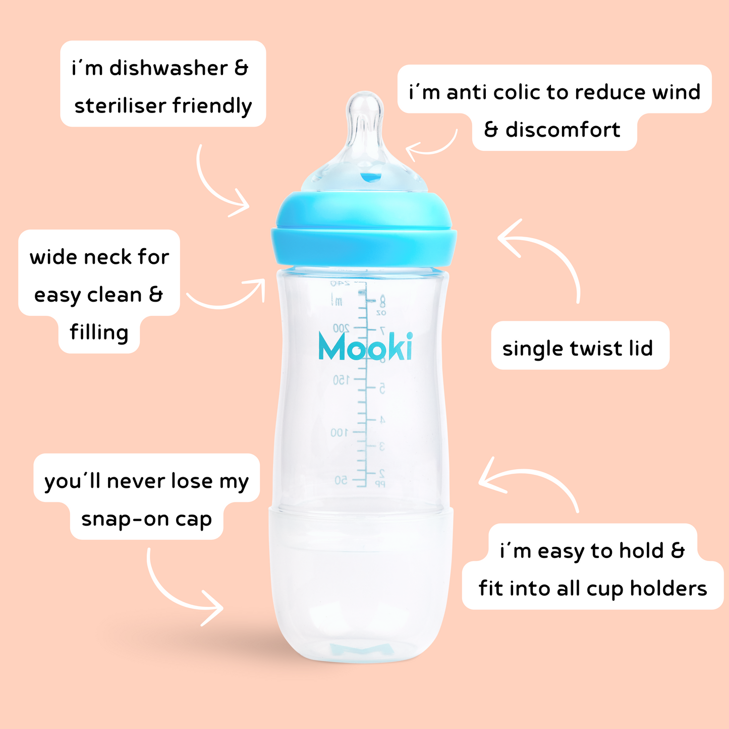 The One Baby Bottle 240ML (Single Pack)